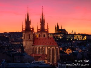 Prague Cathedral and Castle at Sunset