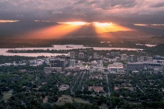 Sunset Rays over Canberra